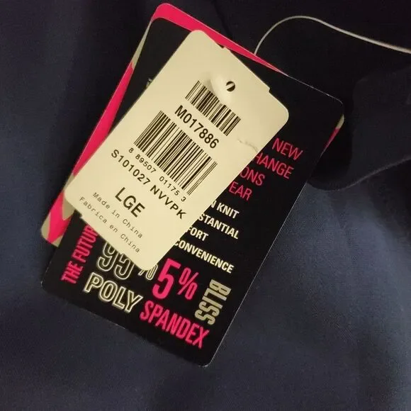 Smitten navy scrub top NWT L - Picture 3 of 4